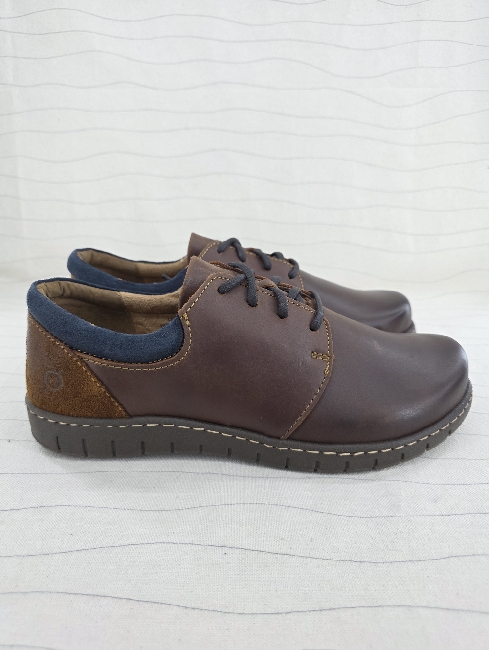 Born Mens Lance Brown Leather Oxford Lace-Up Casual Dress Shoes Size 9 EUC